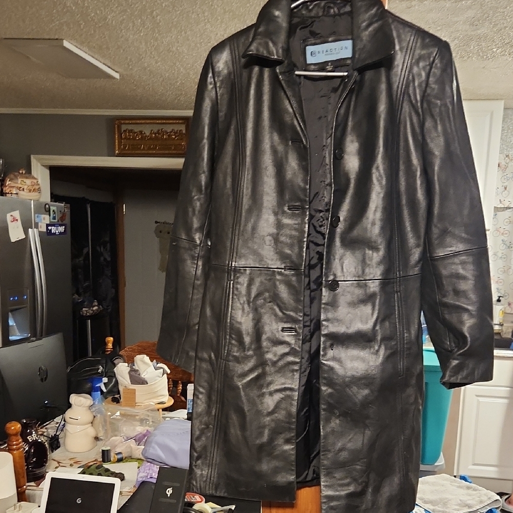 Kenneth Cole Black Leather Jacket